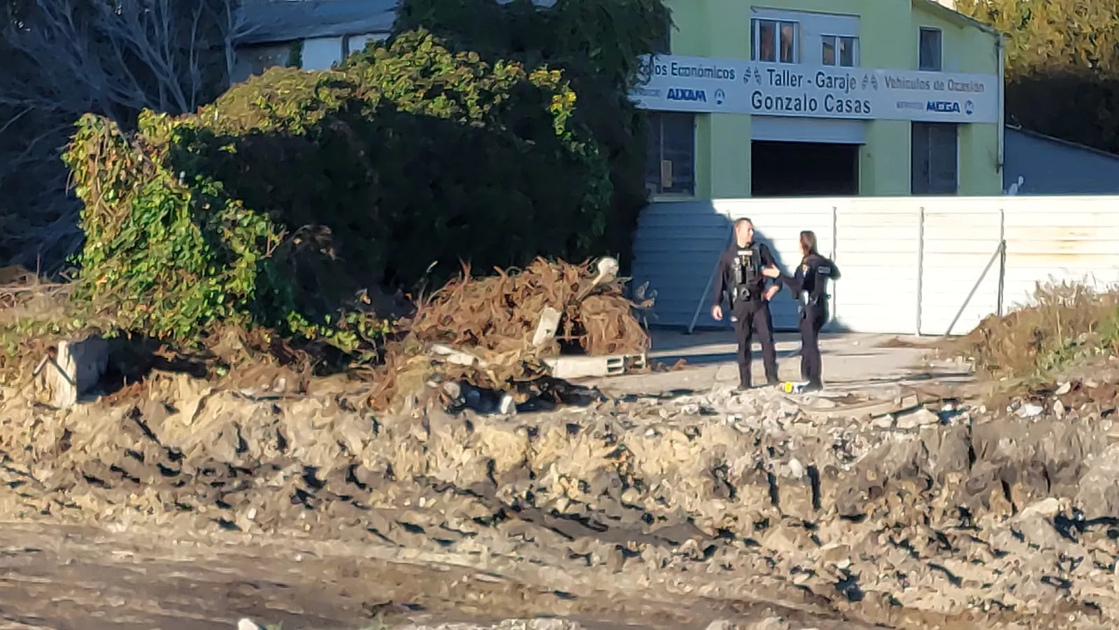 Mortero de la Guerra Civil que ha obligado a acordonar una zona en el Polígono Harineras de Huesca