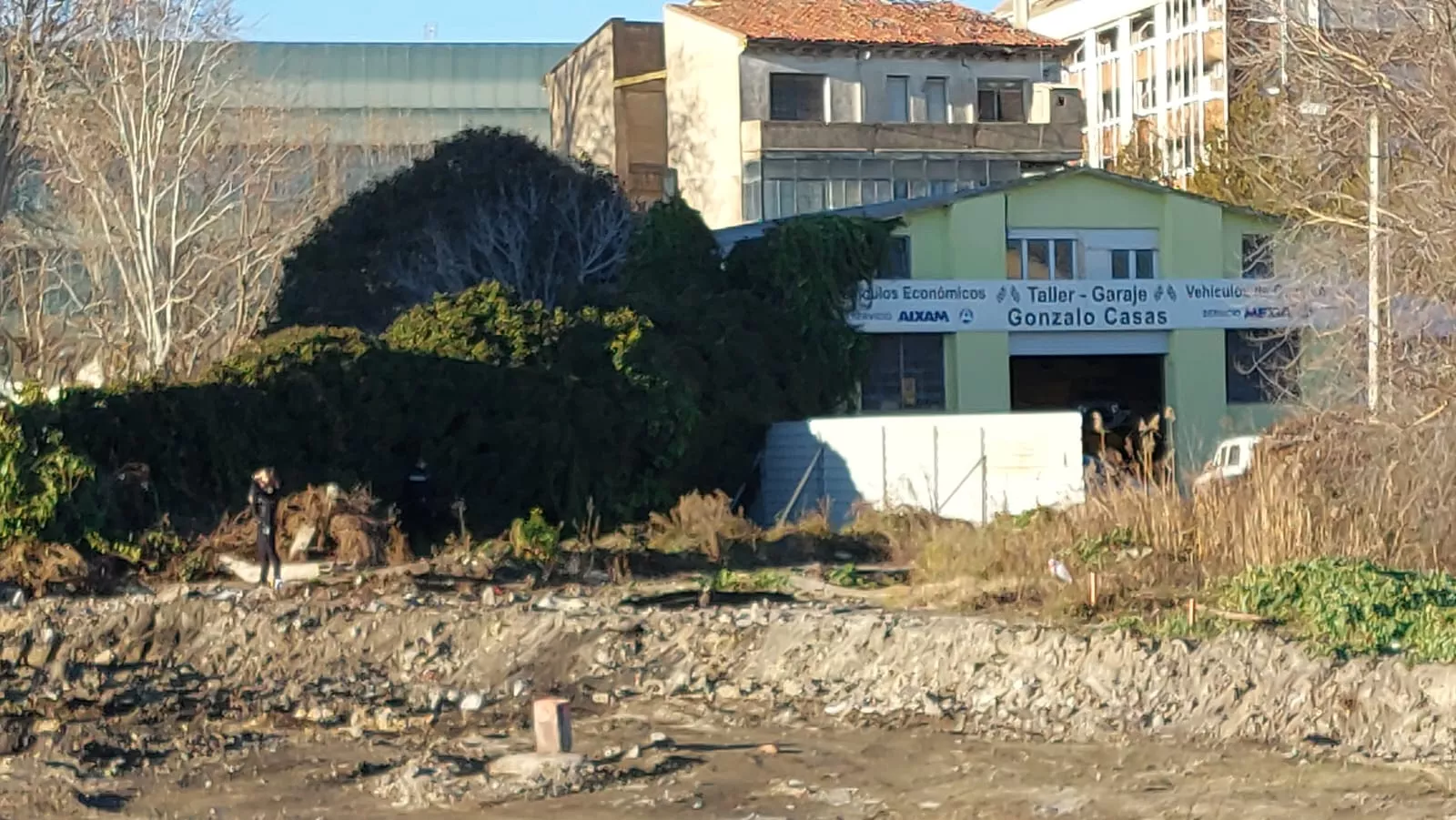 Mortero de la Guerra Civil que ha obligado a acordonar una zona en el Polígono Harineras de Huesca