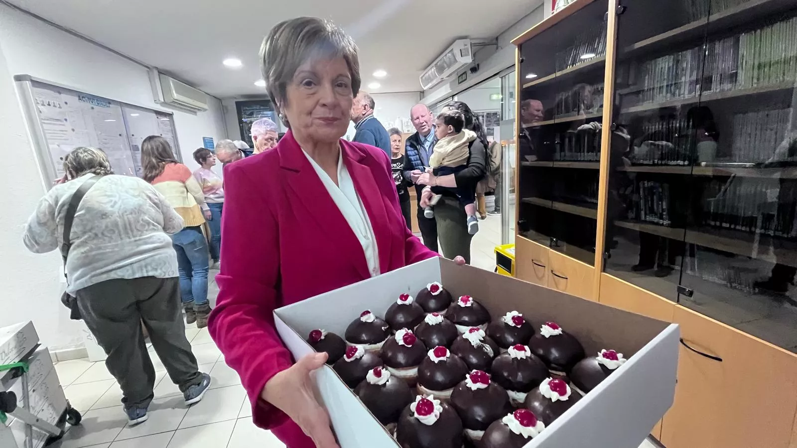 Celebración de Santa Águeda en el Hogar de Mayores del IASS de Huesca. Foto Mercedes Manterola