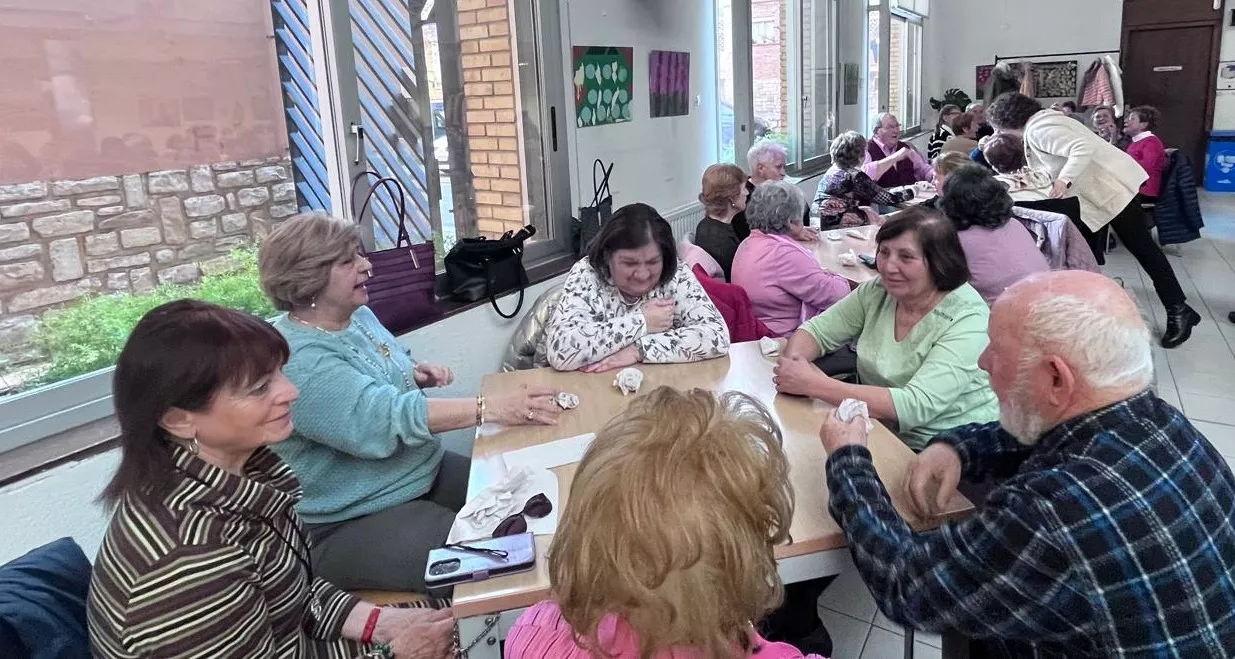 Celebración de Santa Águeda en el Hogar de Mayores del IASS de Huesca. Foto Mercedes Manterola