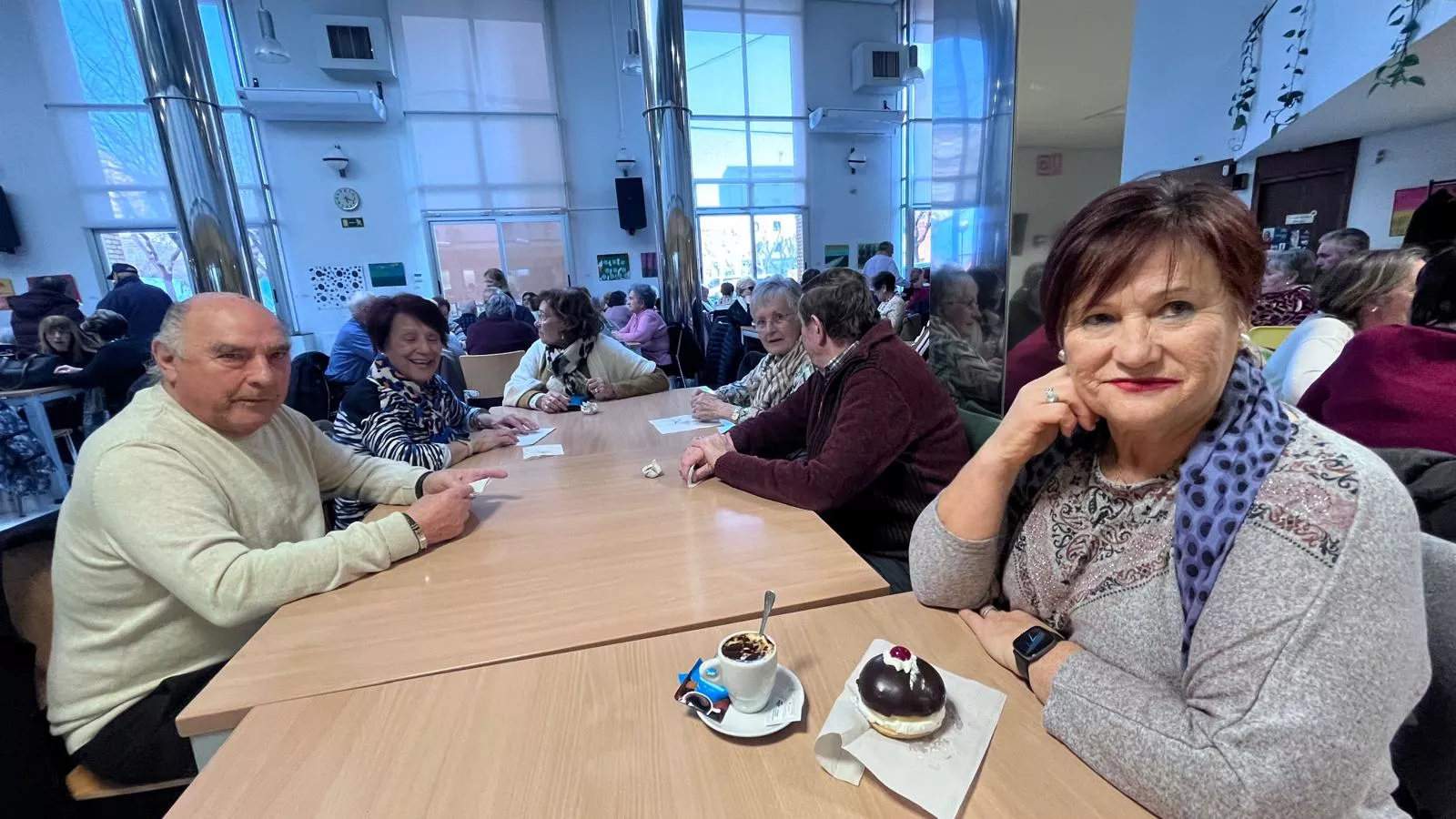 Celebración de Santa Águeda en el Hogar de Mayores del IASS de Huesca. Foto Mercedes Manterola