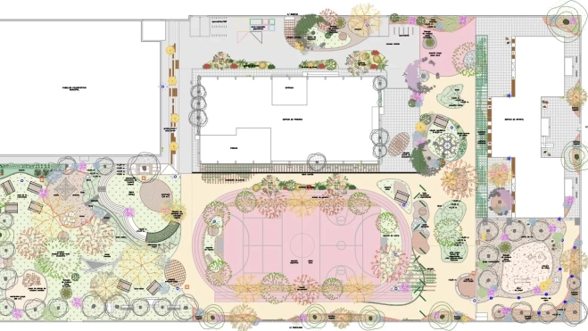 Proyecto completo en los patios del Colegio Alcoraz. Proyecto completo en los patios del Colegio Alcoraz.