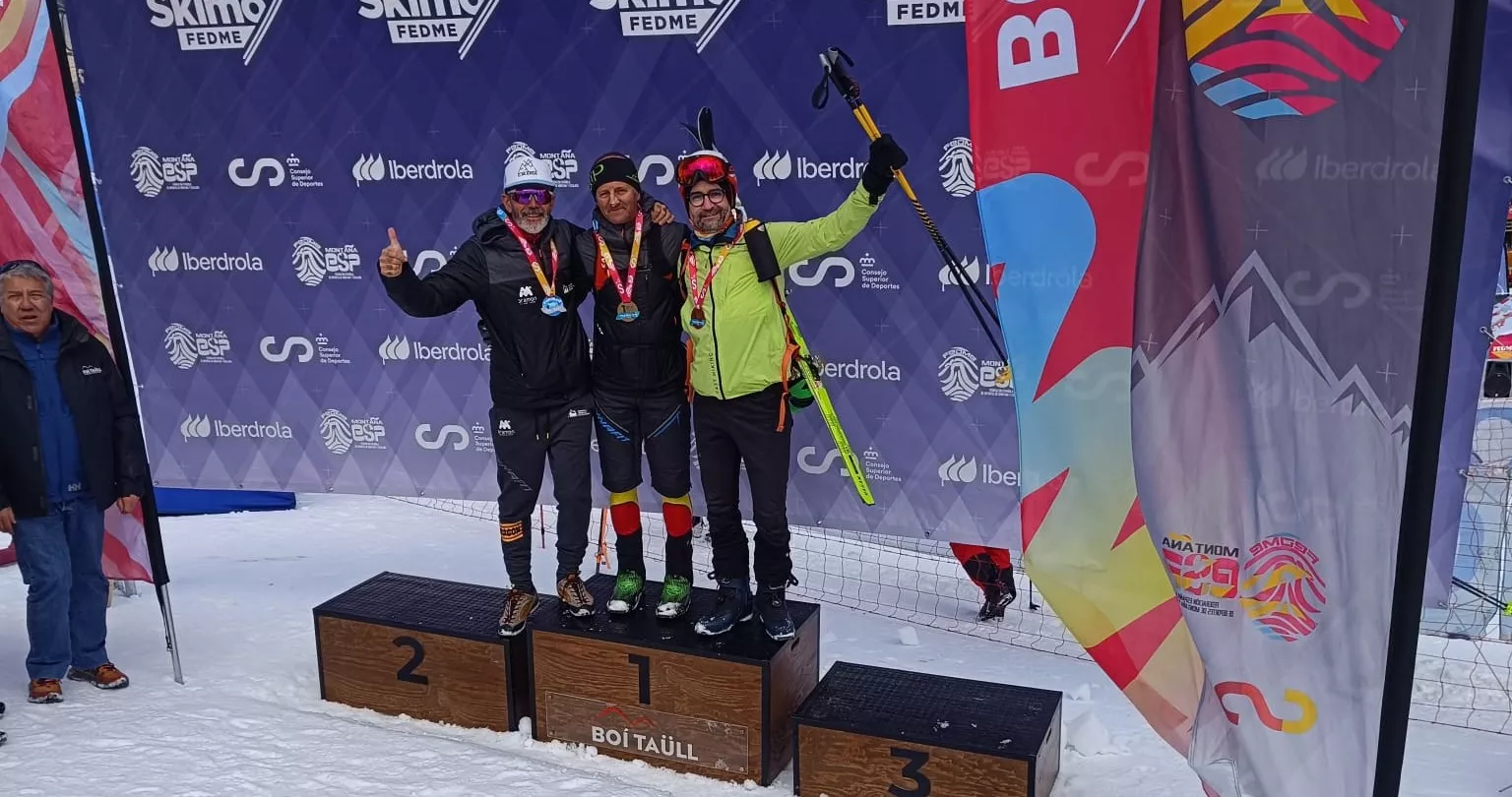 Campeonato de Sprint. Oscar Díez y Luis Royo, primero y segundo en M55. Dos medallas para los altoaragoneses en el Nacional de esquí de montaña