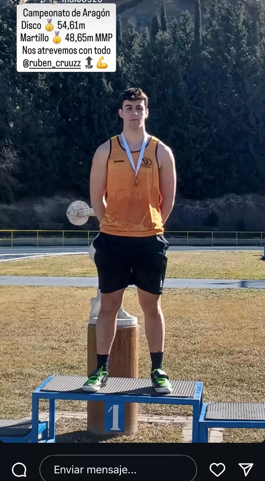 Rubén Cruz, doblete de oro en peso y martillo, a por la triple corona en peso