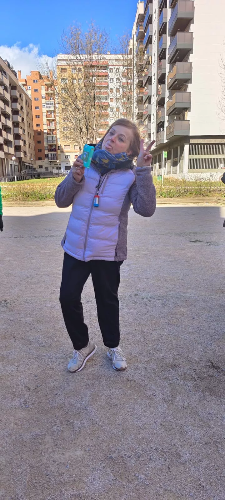 Blanca del club de petanca Sabiñánigo ganadora premio al Chupete