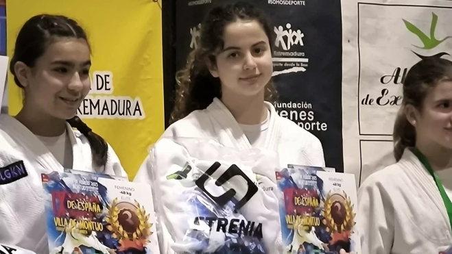 Podio de África Arrocha, del Kanpai, en Montijo Podio de África Arrocha, del Kanpai, en Montijo