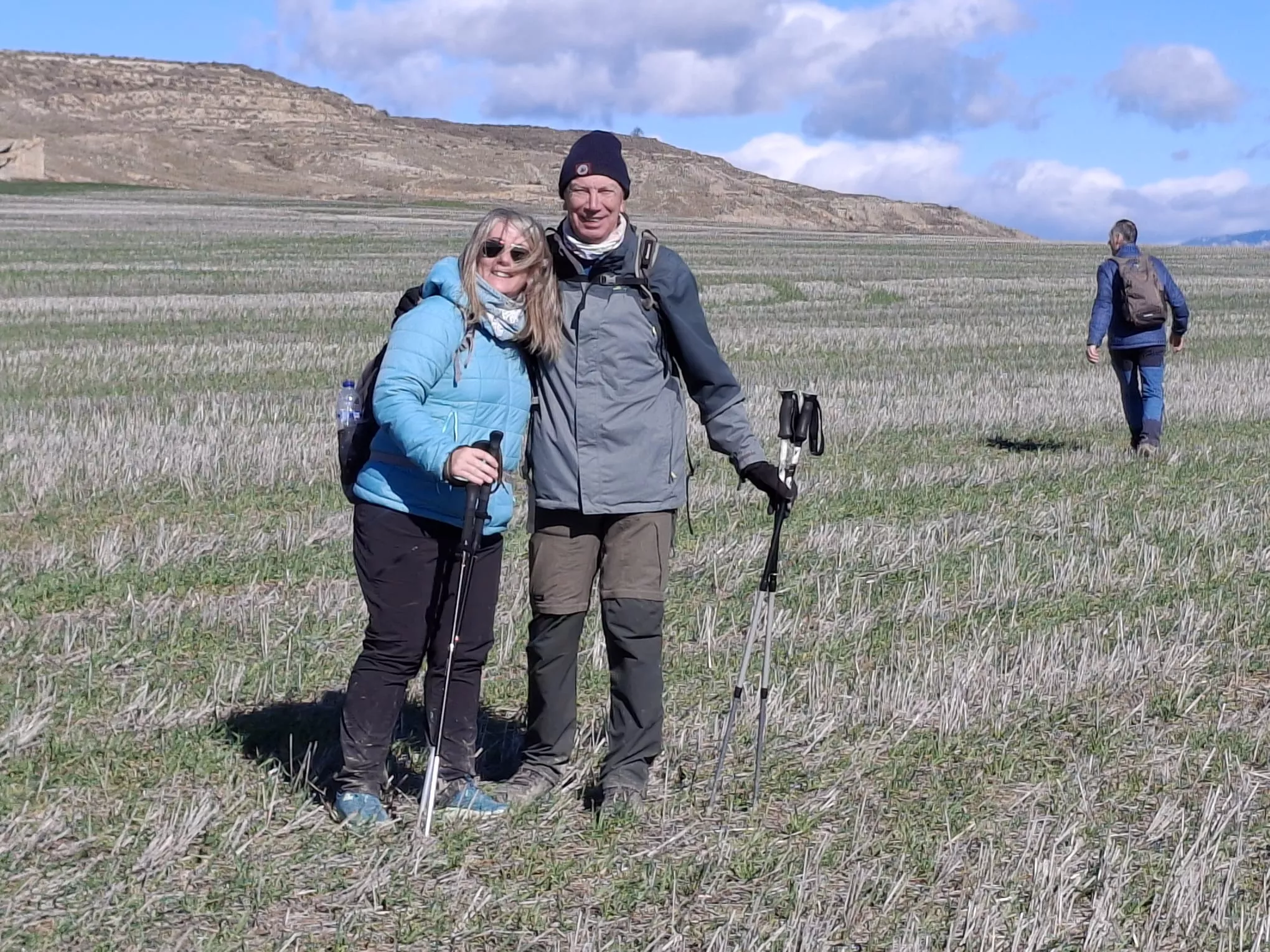 Peregrinos del cuarto entreno para la Javierada con 35 kilómetros bajo la aspiración de la Paciencia. Foto Felipe Munuera