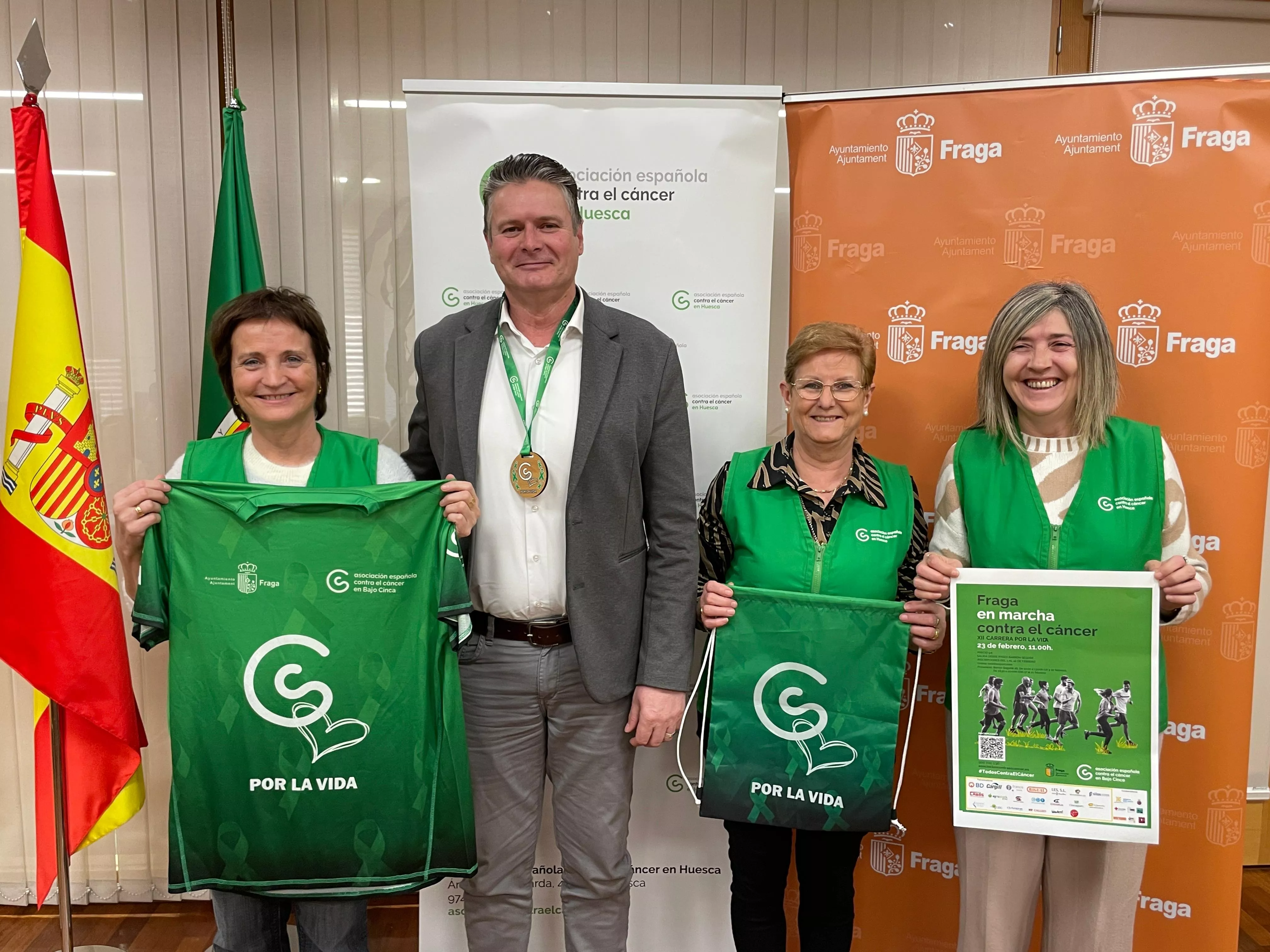 Presentación Carrera por la Vida de Fraga, a beneficio de la Aecc. Presentación Carrera por la Vida de Fraga, a beneficio de la Aecc.