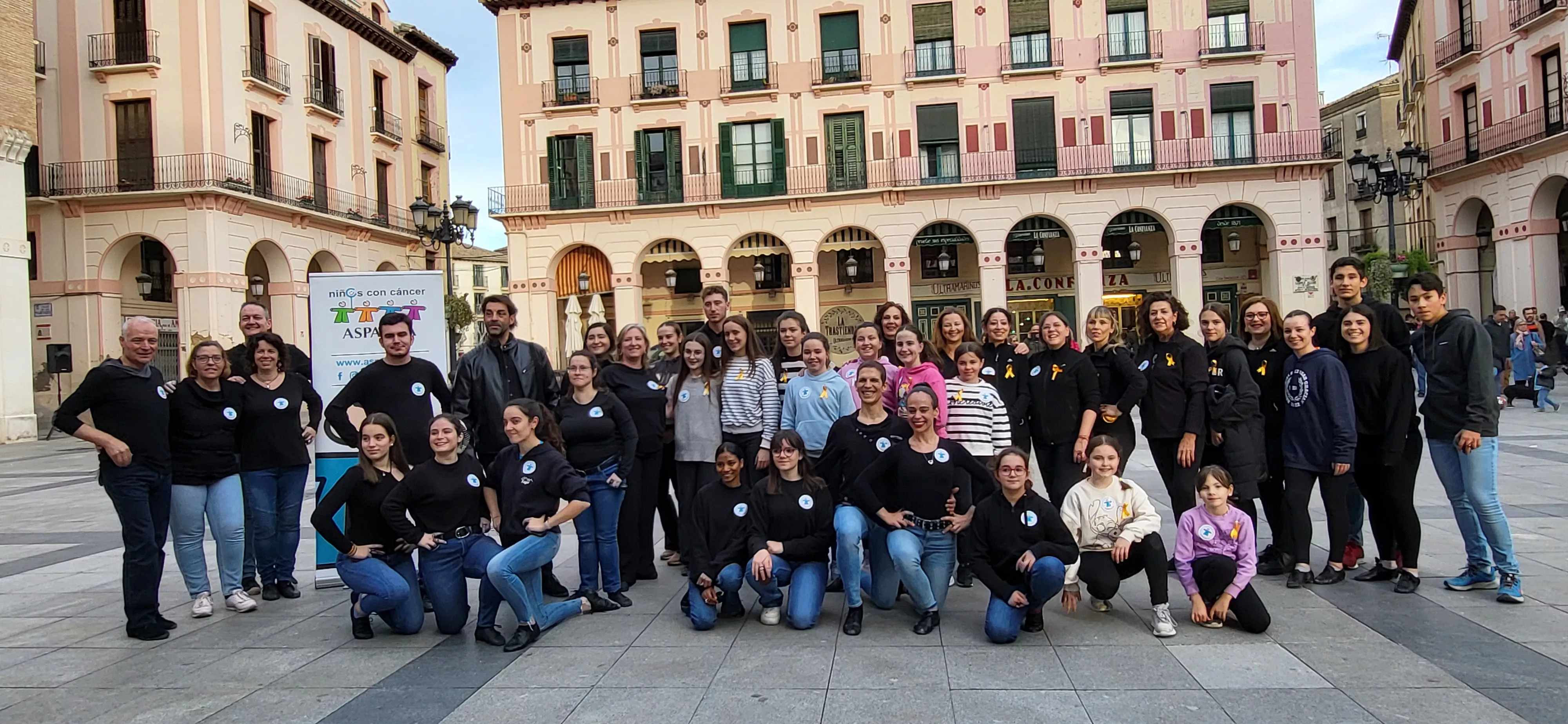 Flashmob jotero de Aspanoa en Huesca. Foto Mercedes Manterola