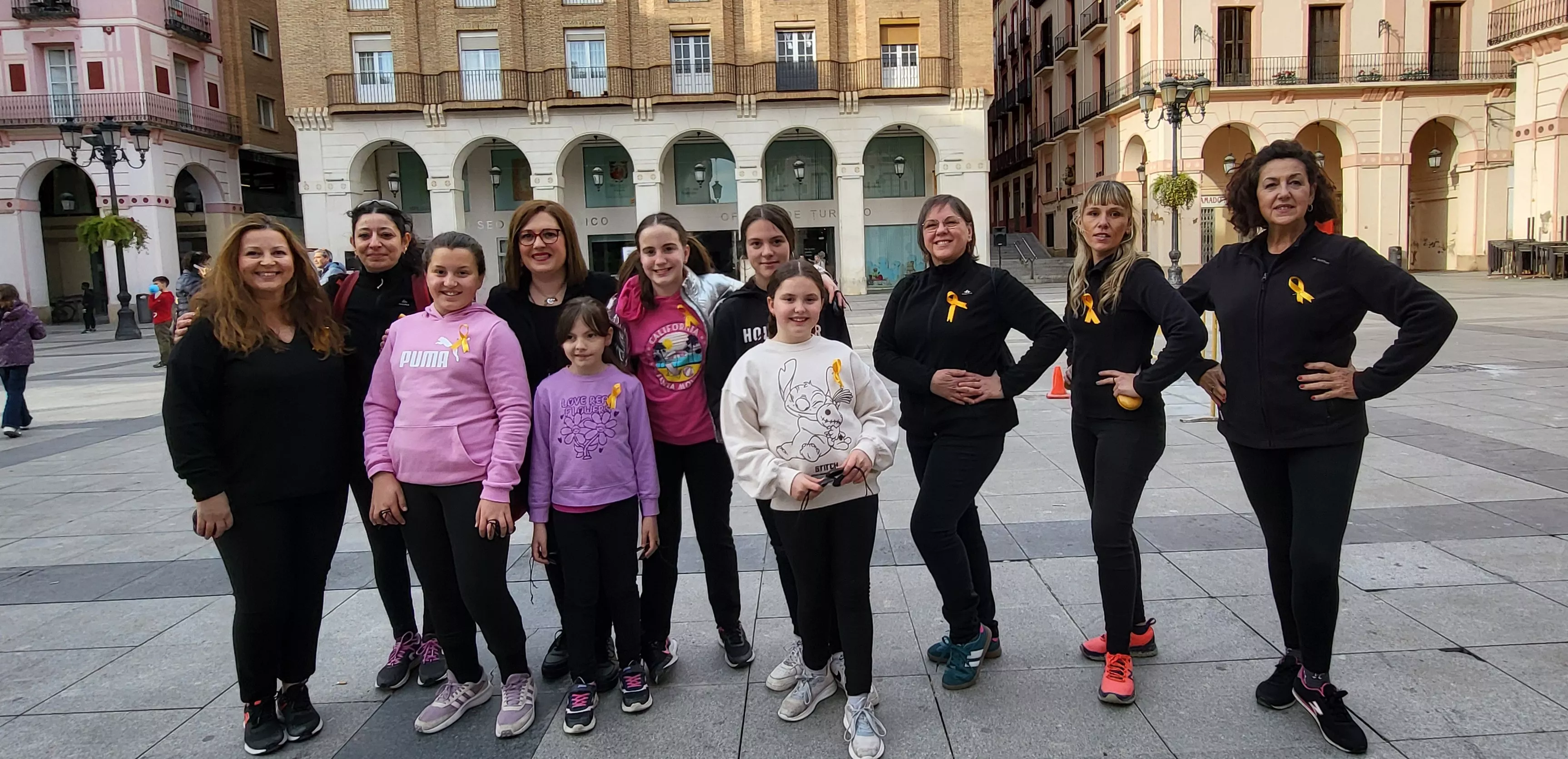 Flashmob jotero de Aspanoa en Huesca. Foto Mercedes Manterola