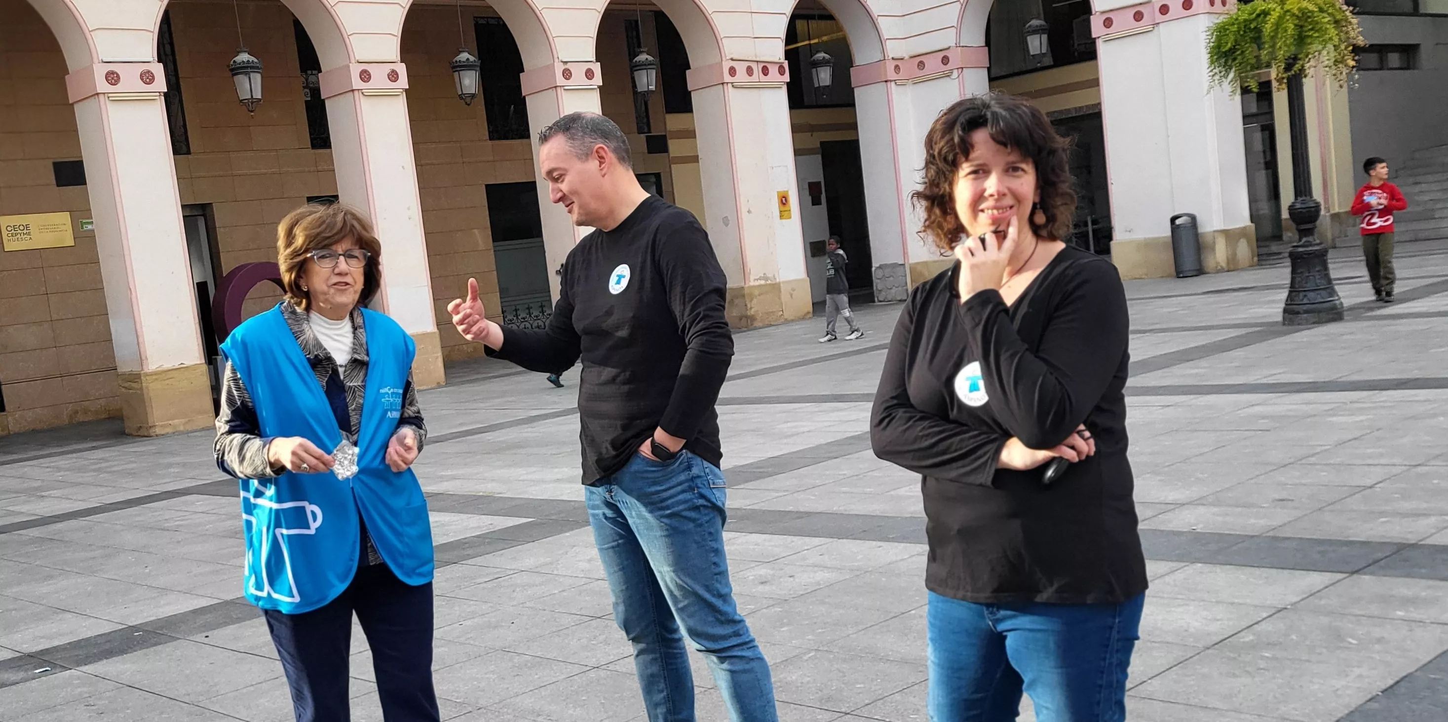 Flashmob jotero de Aspanoa en Huesca. Foto Mercedes Manterola