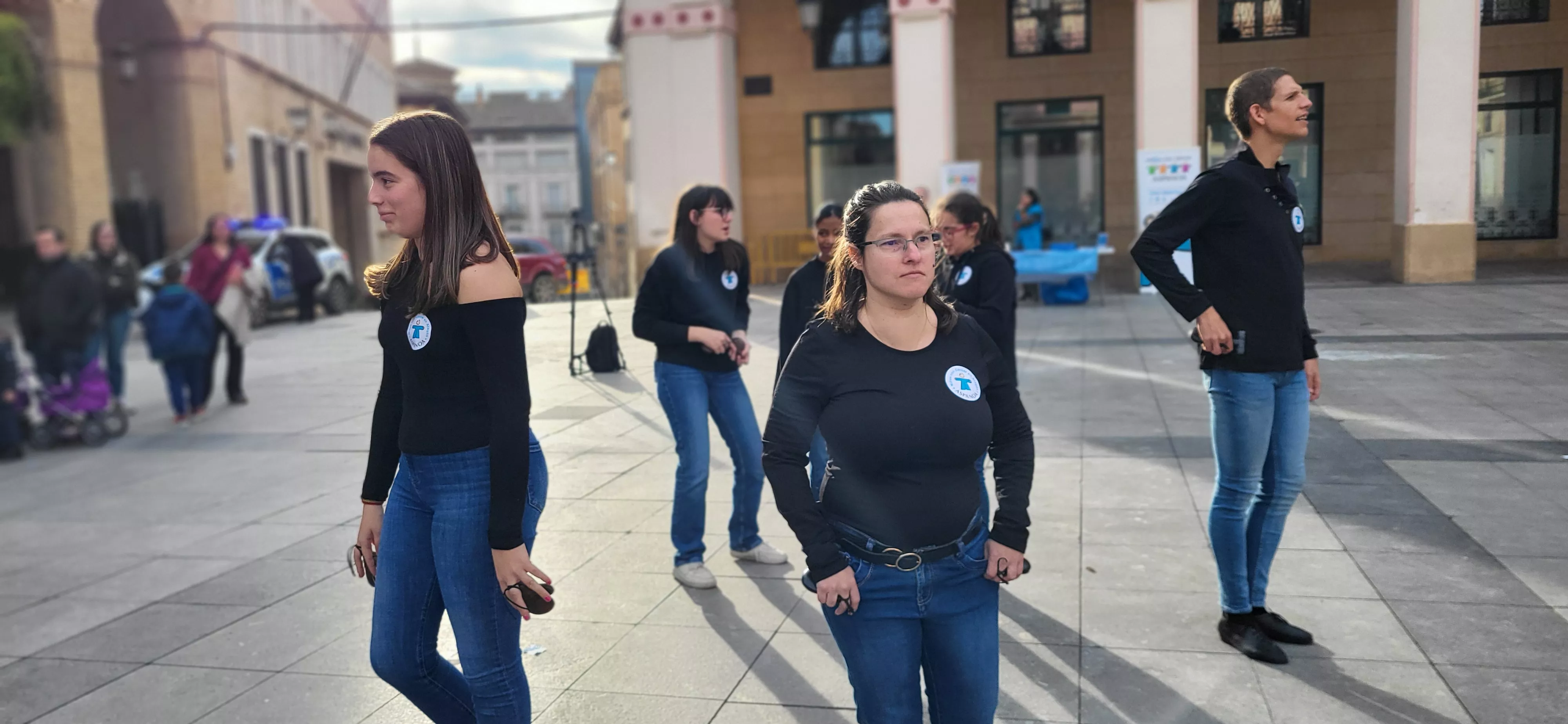 Flashmob jotero de Aspanoa en Huesca. Foto Mercedes Manterola