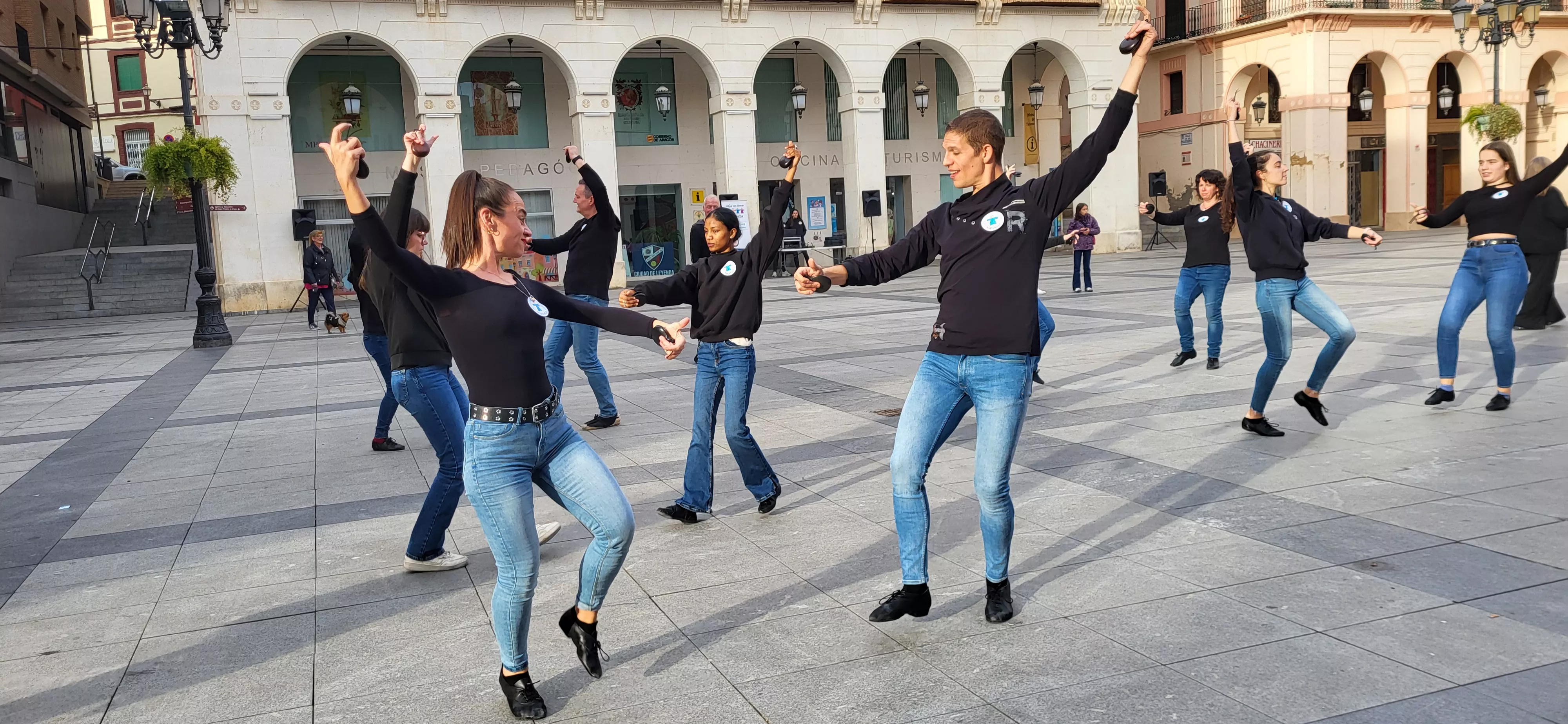 Flashmob jotero de Aspanoa en Huesca. Foto Mercedes Manterola