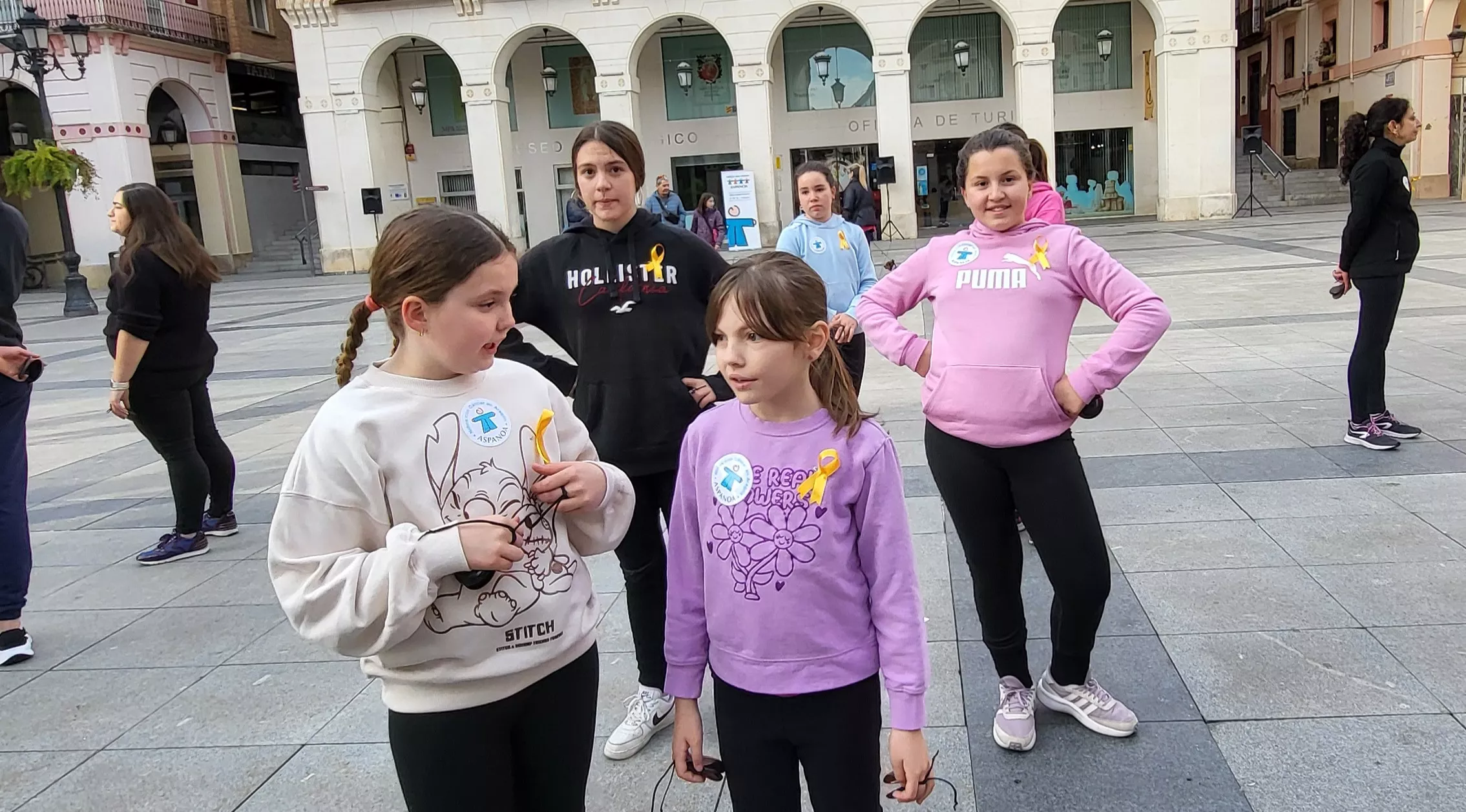 Flashmob jotero de Aspanoa en Huesca. Foto Mercedes Manterola