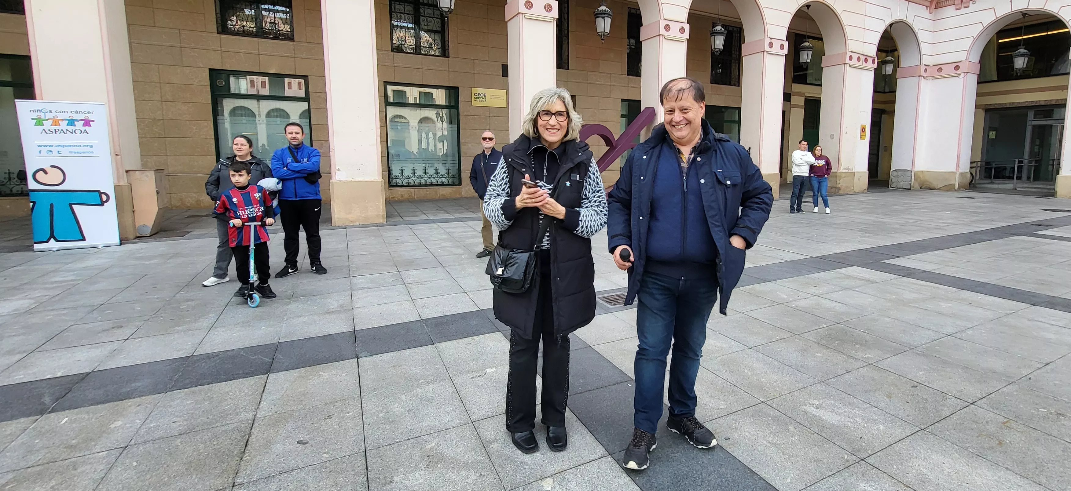 Flashmob jotero de Aspanoa en Huesca. Foto Mercedes Manterola