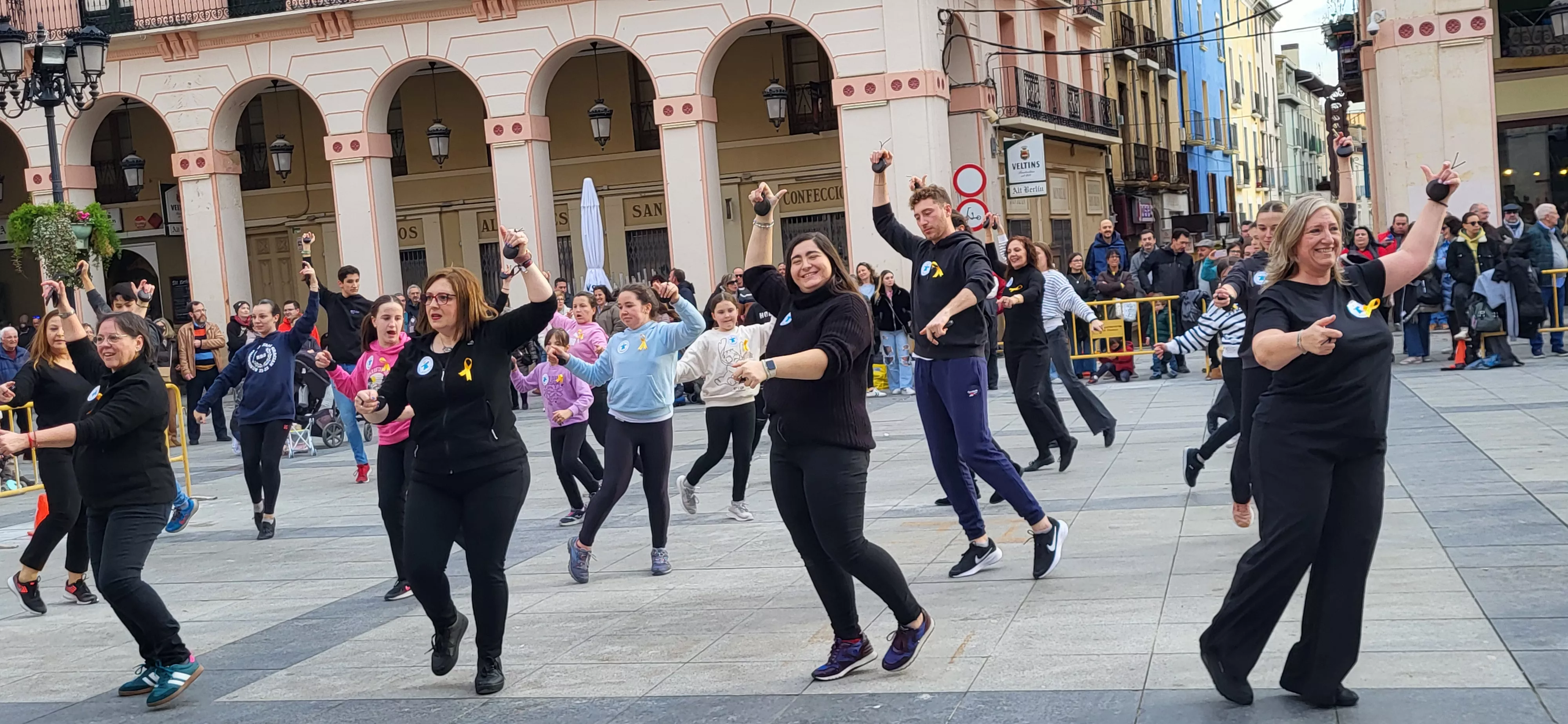 Flashmob jotero de Aspanoa en Huesca. Foto Mercedes Manterola