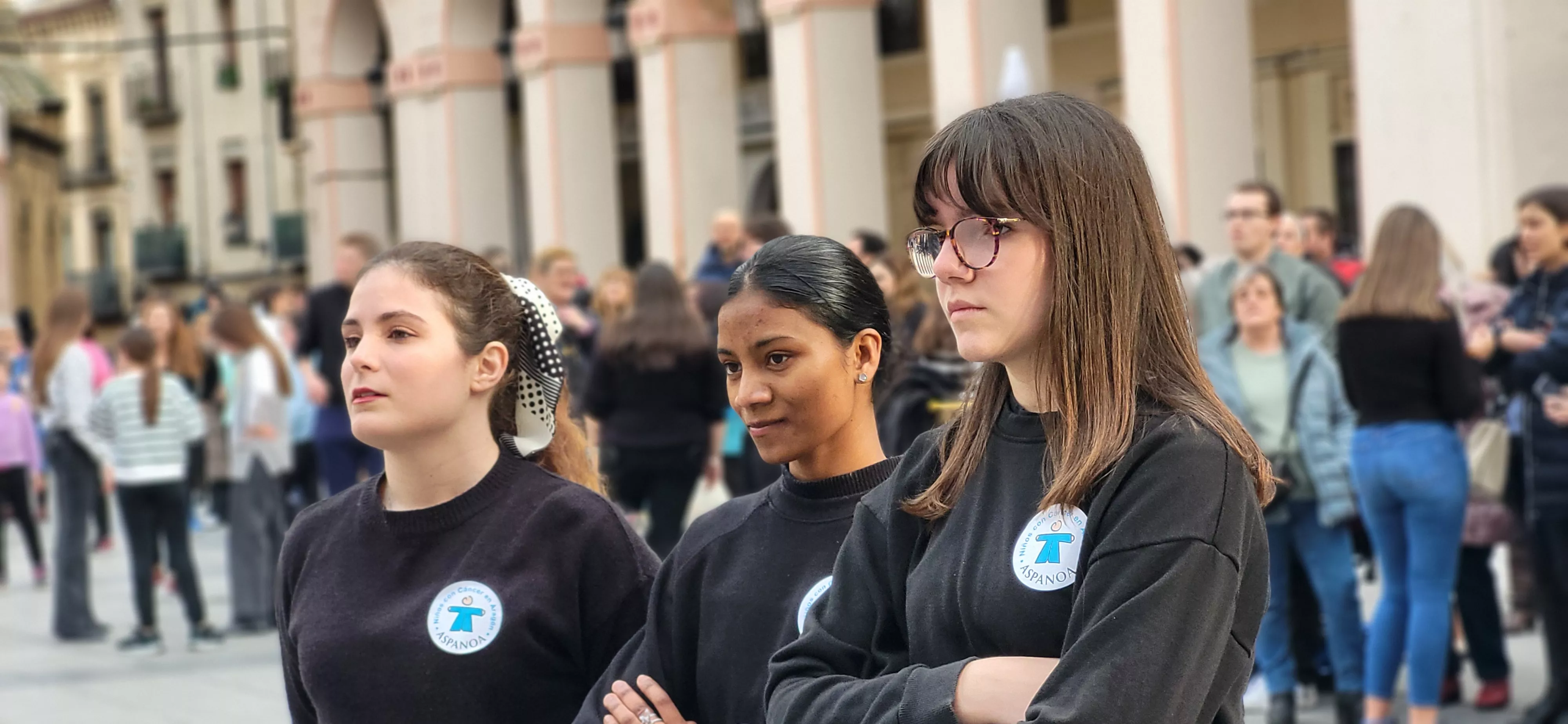 Flashmob jotero de Aspanoa en Huesca. Foto Mercedes Manterola