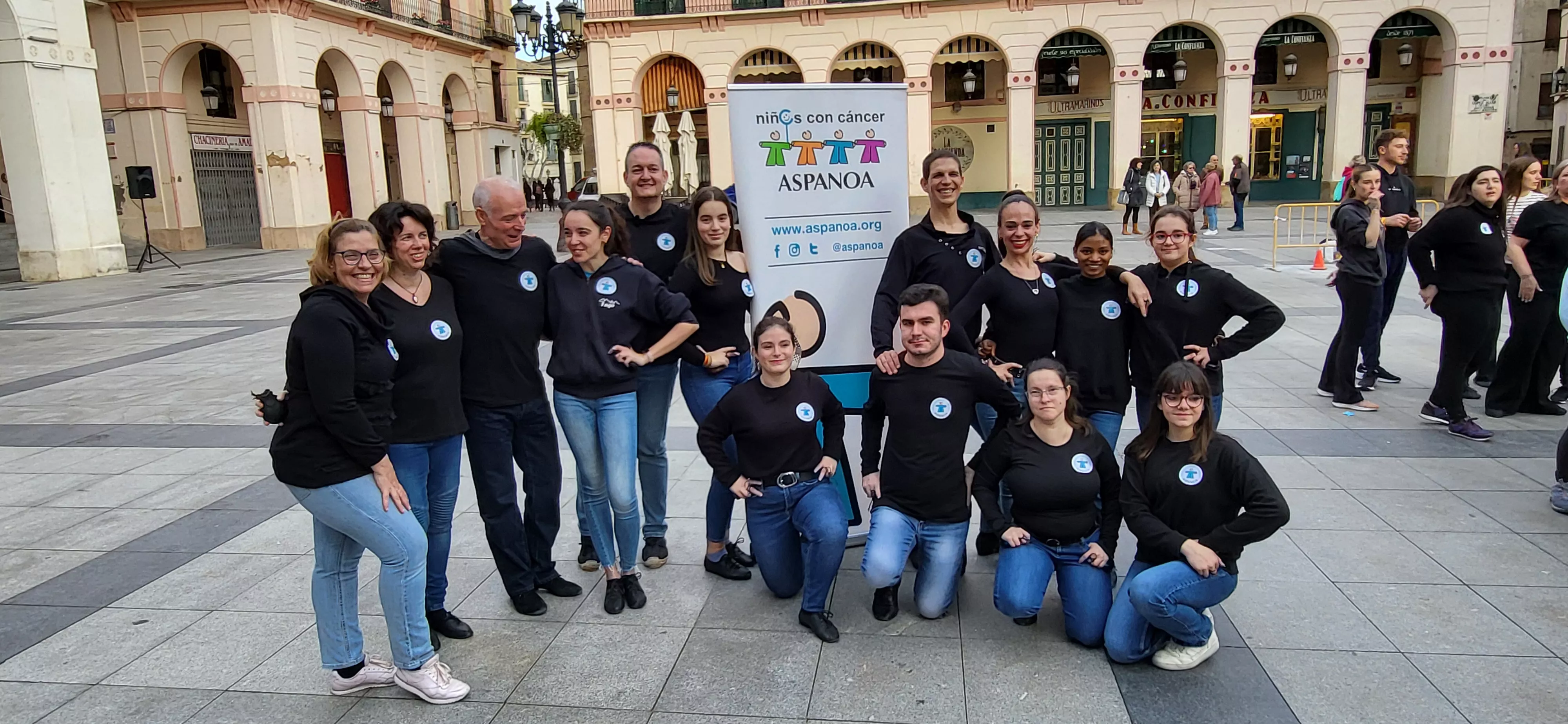 Flashmob jotero de Aspanoa en Huesca. Foto Mercedes Manterola