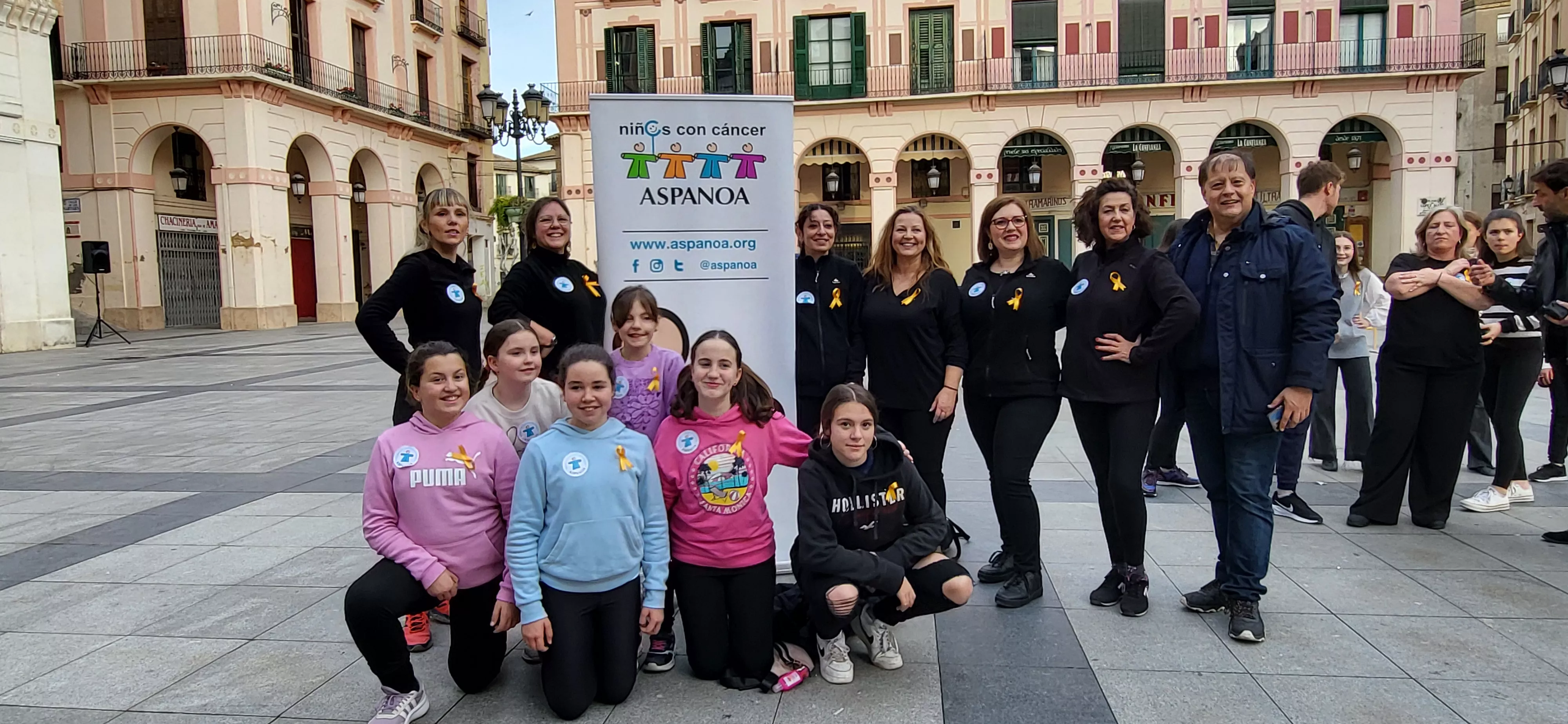 Flashmob jotero de Aspanoa en Huesca. Foto Mercedes Manterola