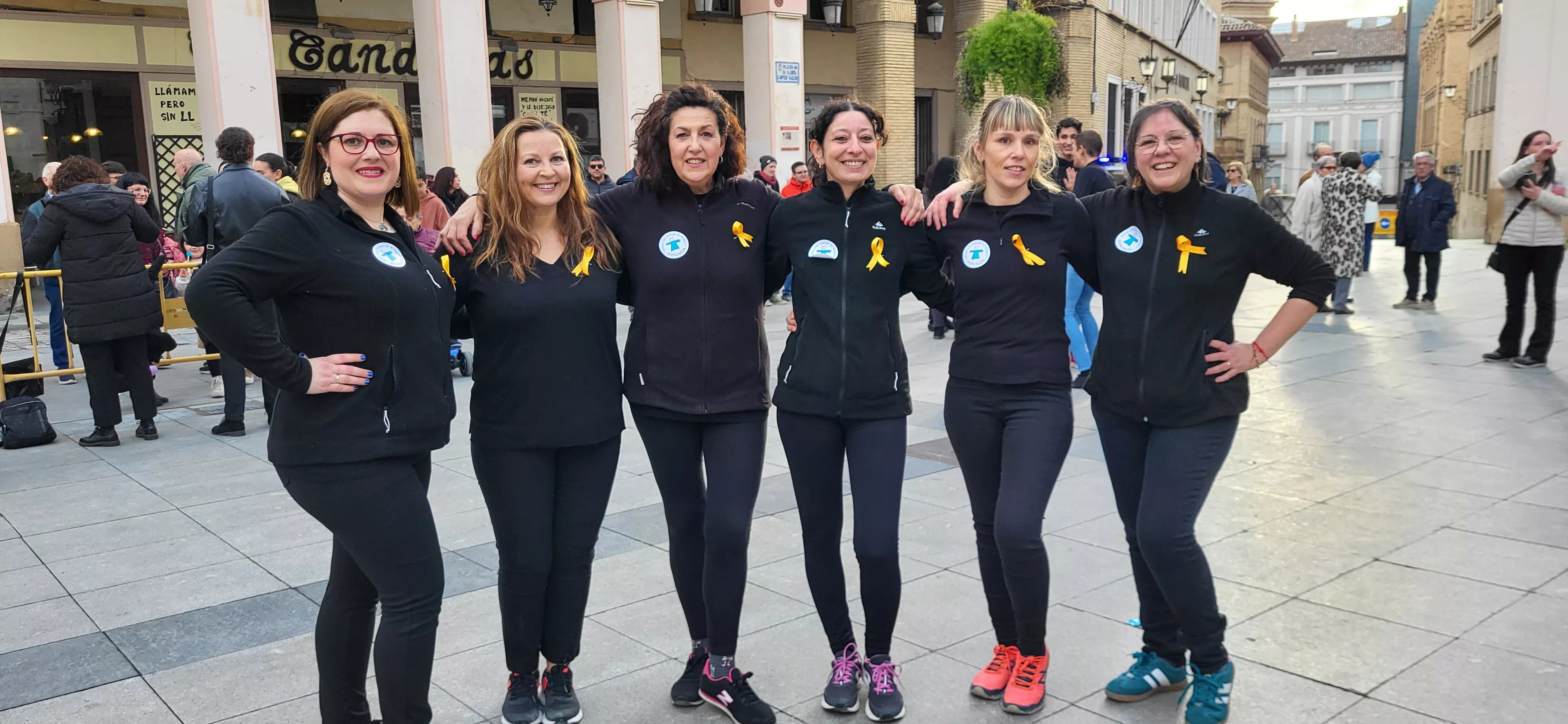 Flashmob jotero de Aspanoa en Huesca. Foto Mercedes Manterola