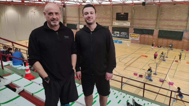 Juan Pablo Puertas y David Salvadores en Cedeira Juan Pablo Puertas y David Salvadores en Cedeira