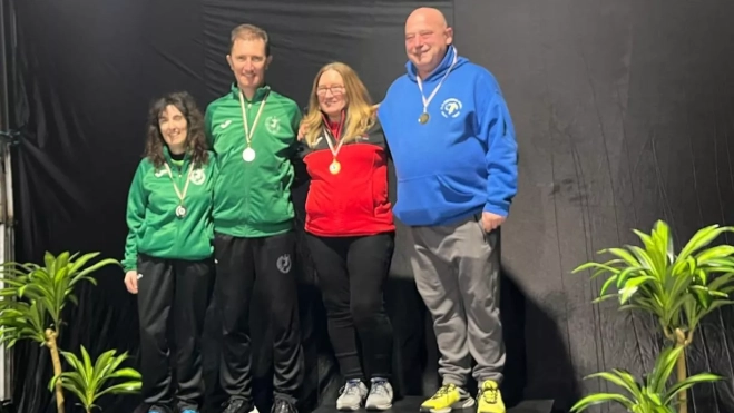 Carlos Bibián y Elsa Tello subcampeones dobles mixtos Senior C1 Carlos Bibián y Elsa Tello subcampeones dobles mixtos Senior C1