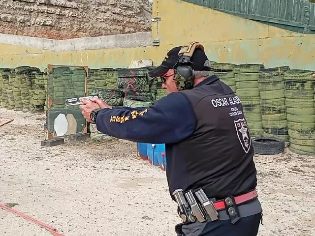 Oscar Aladrén durante la competición.