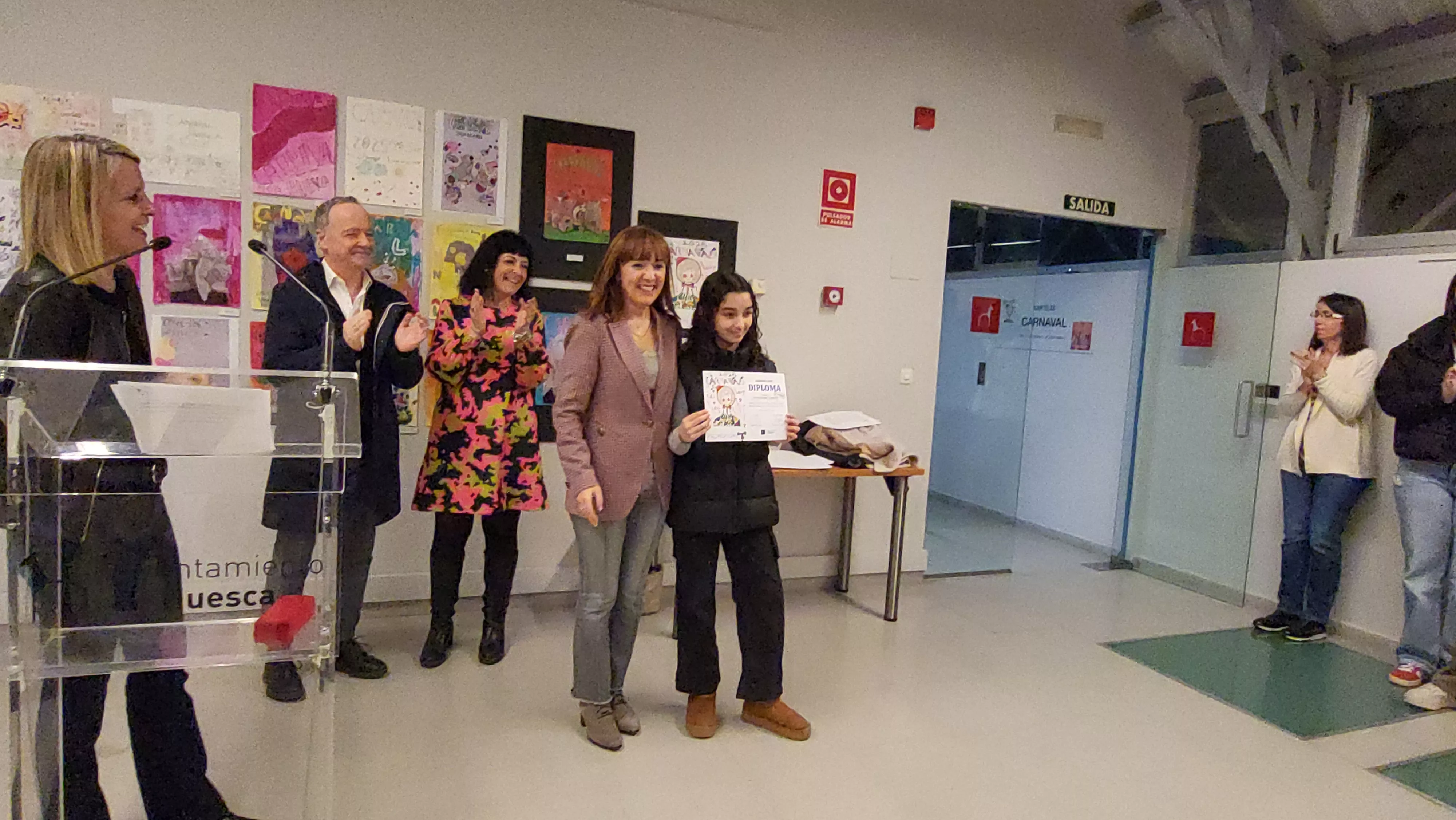 Entrega del premios del concurso del cartel de Carnaval de Huesca y apertura de la exposición. Foto Mercedes Manterola