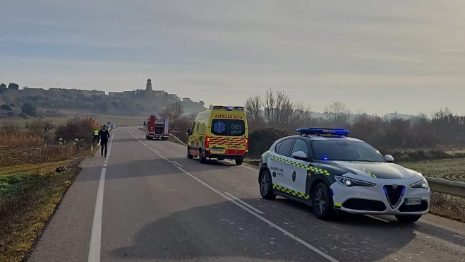 Imagen del punto de la A-1226 donde se ha producido el accidente mortal. Imagen del punto de la A-1226 donde se ha producido el accidente mortal.