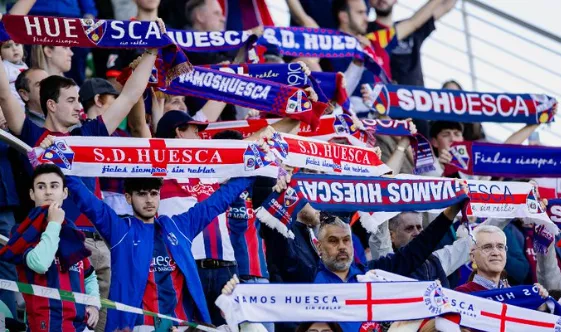 Afición del Huesca. 