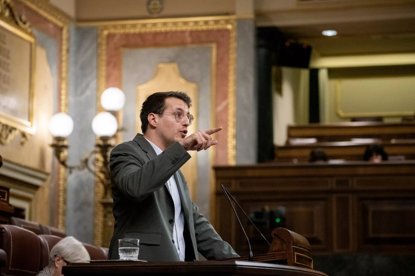 El diputado de CHA, Jorge Pueyo, durante una intervención en el Congreso. El diputado de CHA, Jorge Pueyo, durante una intervención en el Congreso.