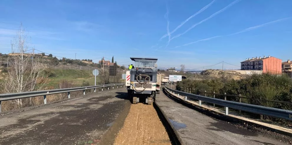 Tramo de carretera entre Barbastro y Castillazuelo