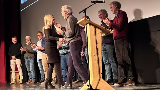 Marta Escartín en el escenario con Marta Escartín en el escenario con