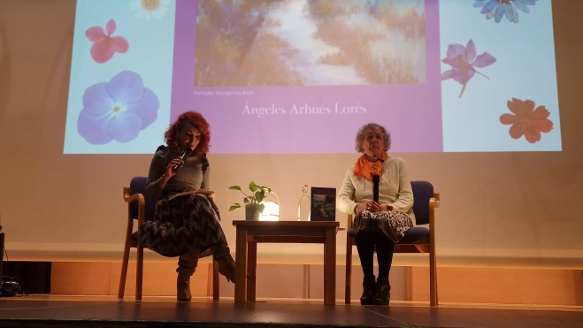 Angélica Morales y Ángeles Arbués Lorés. Foto Myriam Martínez Angélica Morales y Ángeles Arbués Lorés. Foto Myriam Martínez