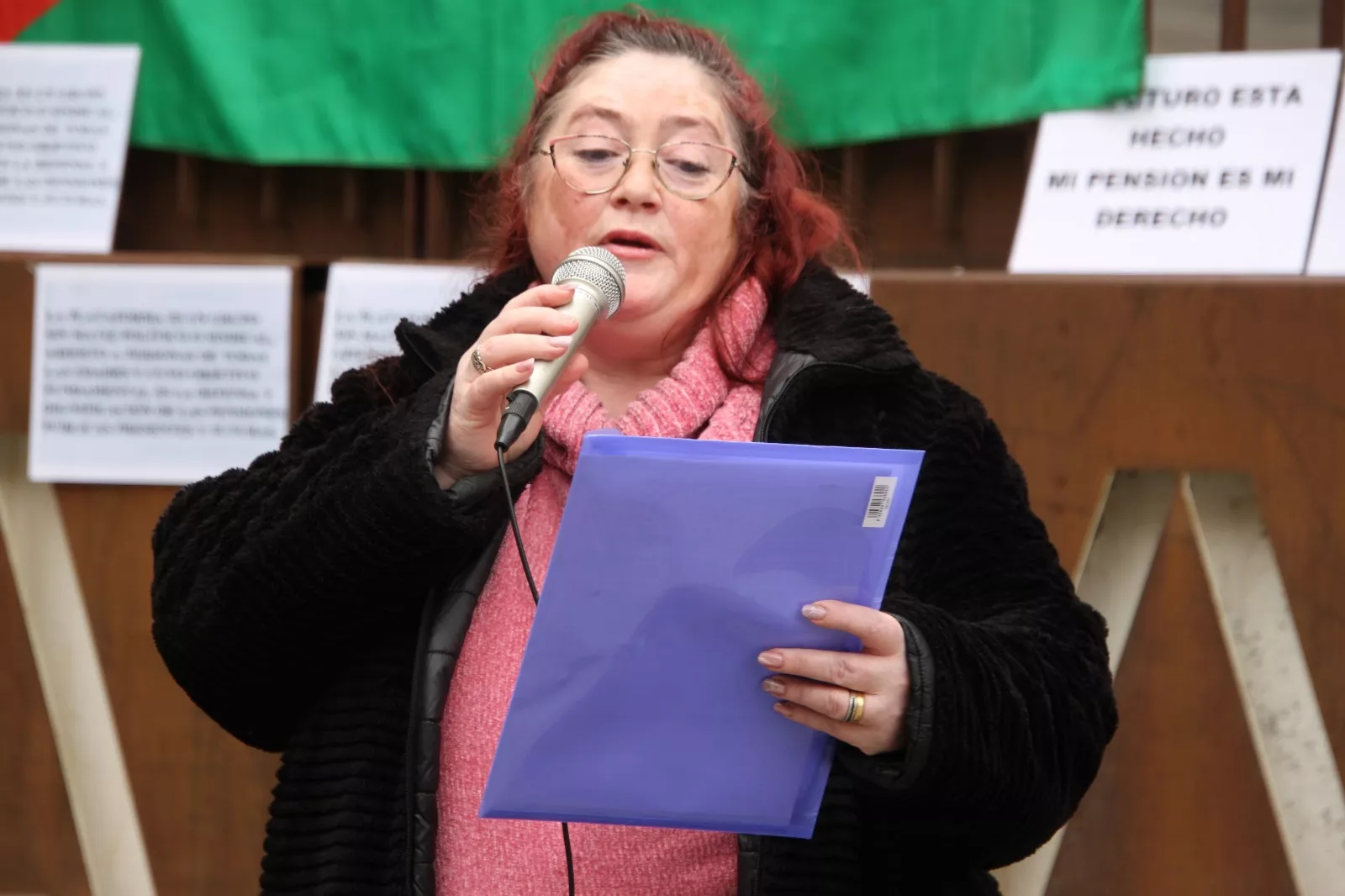 COESPE Aragón presentando en Monzón su decálogo reivindicativo del 2025. Foto Carlos Neofato