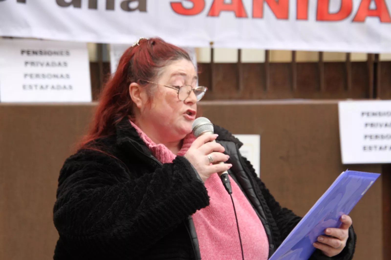 COESPE Aragón presentando en Monzón su decálogo reivindicativo del 2025. Foto Carlos Neofato