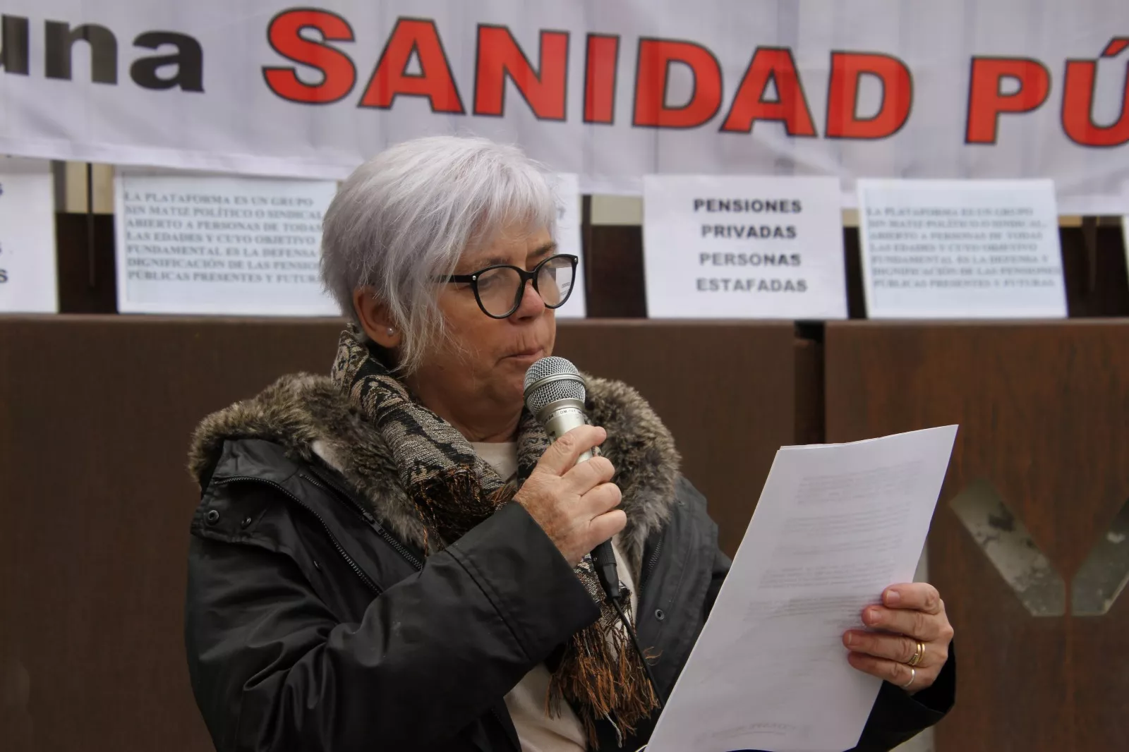 COESPE Aragón presentando en Monzón su decálogo reivindicativo del 2025. Foto Carlos Neofato