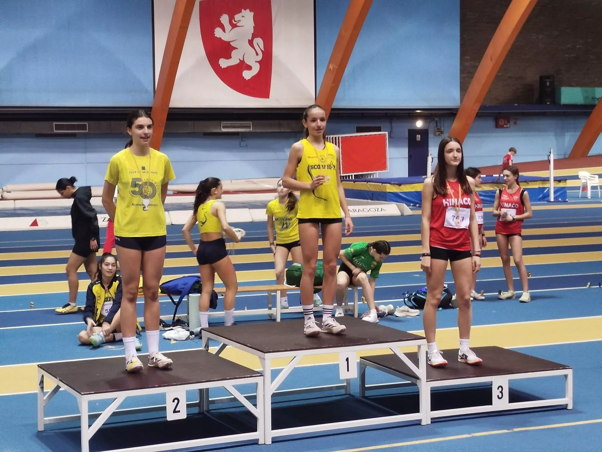 Valeria Angusto, podio de 60 metros vallas