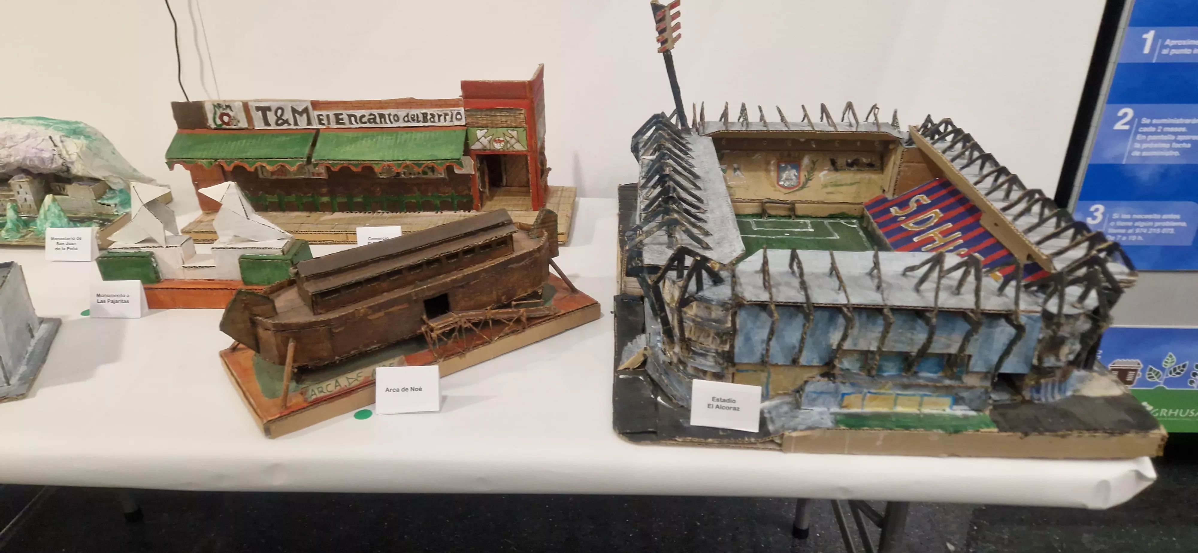 Exposición de maquetas de Alfredo Bautista Moreno en la Biblioteca Ramón J. Sender. Foto Myriam Martínez