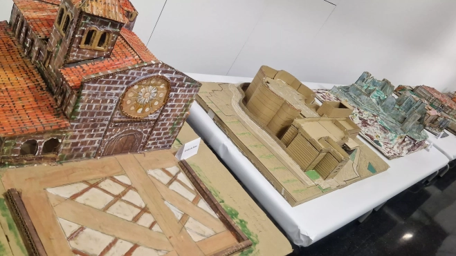 Exposición de maquetas de Alfredo Bautista Moreno en la Biblioteca Ramón J. Sender. Foto Myriam Martínez