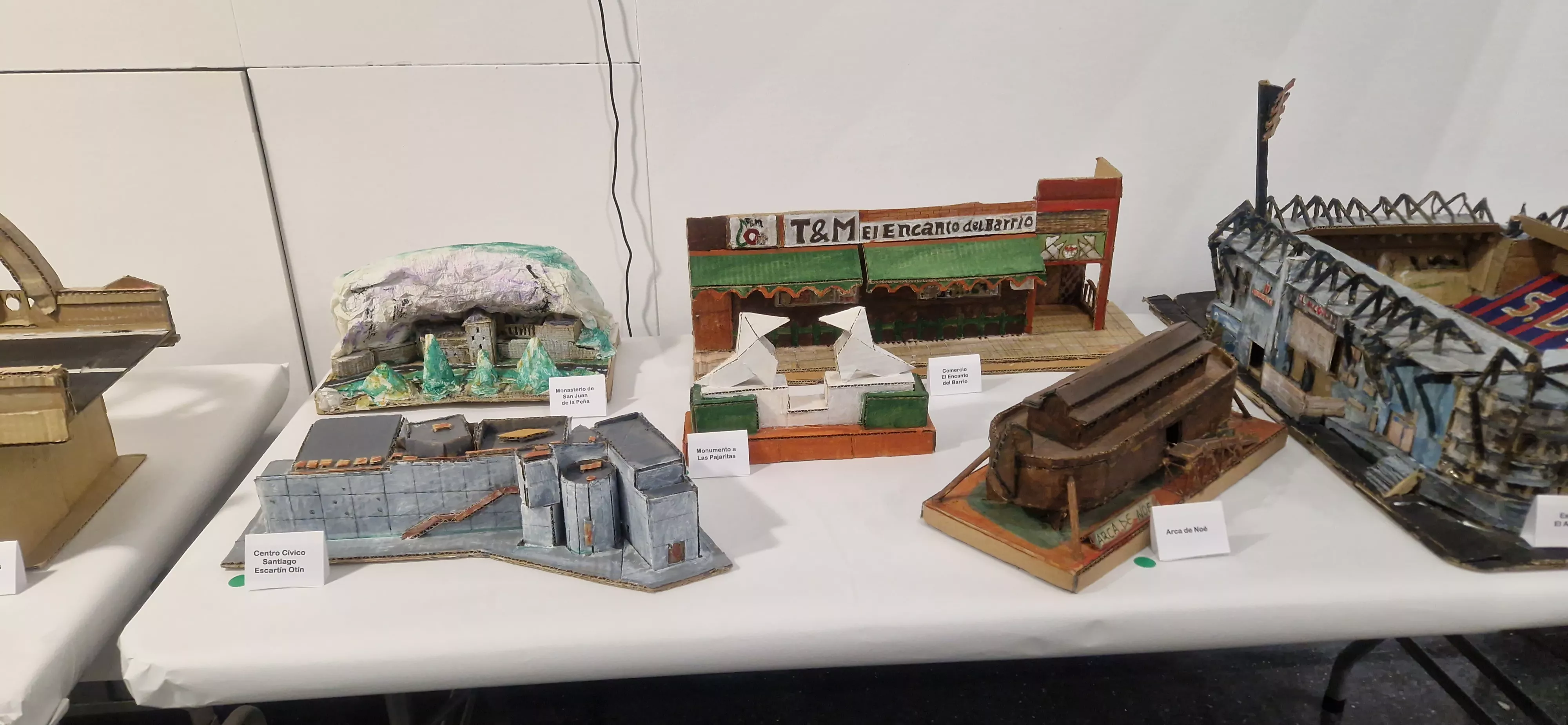 Exposición de maquetas de Alfredo Bautista Moreno en la Biblioteca Ramón J. Sender. Foto Myriam Martínez