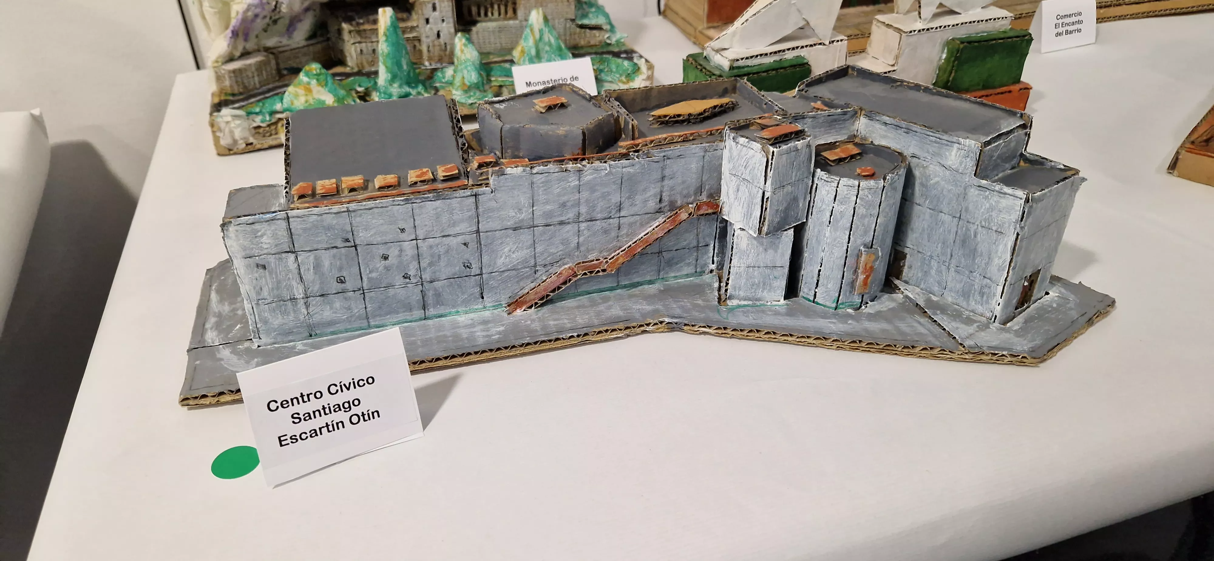 Exposición de maquetas de Alfredo Bautista Moreno en la Biblioteca Ramón J. Sender. Foto Myriam Martínez