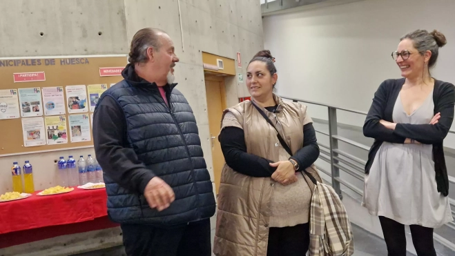 Inauguración de la exposición de maquetas de Alfredo Bautista Moreno en la Biblioteca Ramón J. Sender. Foto Myriam Martínez