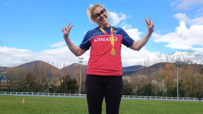 Saida Busqueta, campeona en disco.