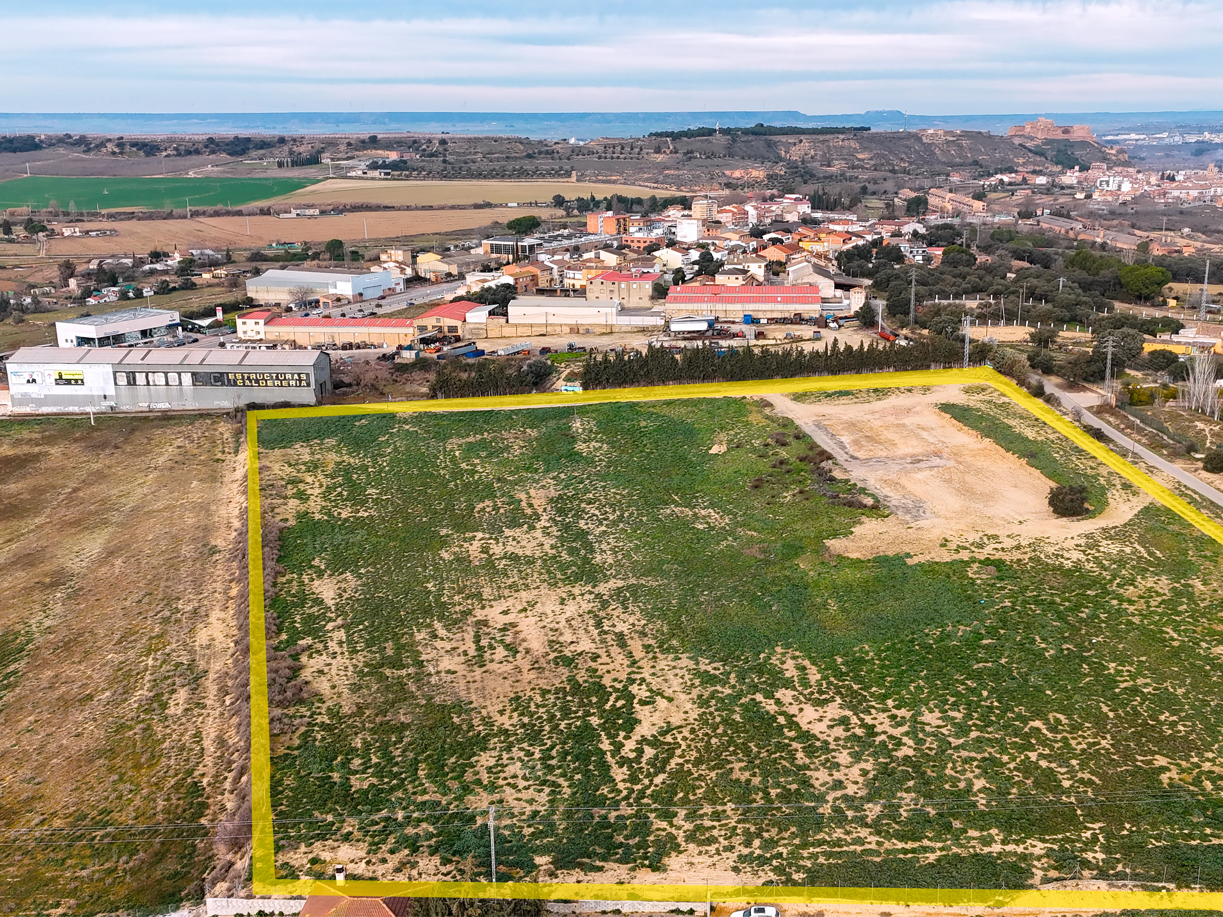 Parcela donde estará ubicado el parque de bomberos Monzón Binéfar