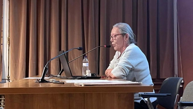 Ana Isabel Lapeña durante la conferencia.