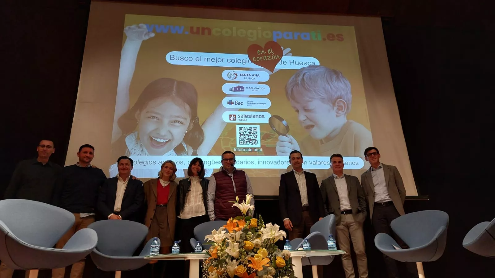 Presentación de la campaña conjunta de los cuatro colegios concertados de Huesca