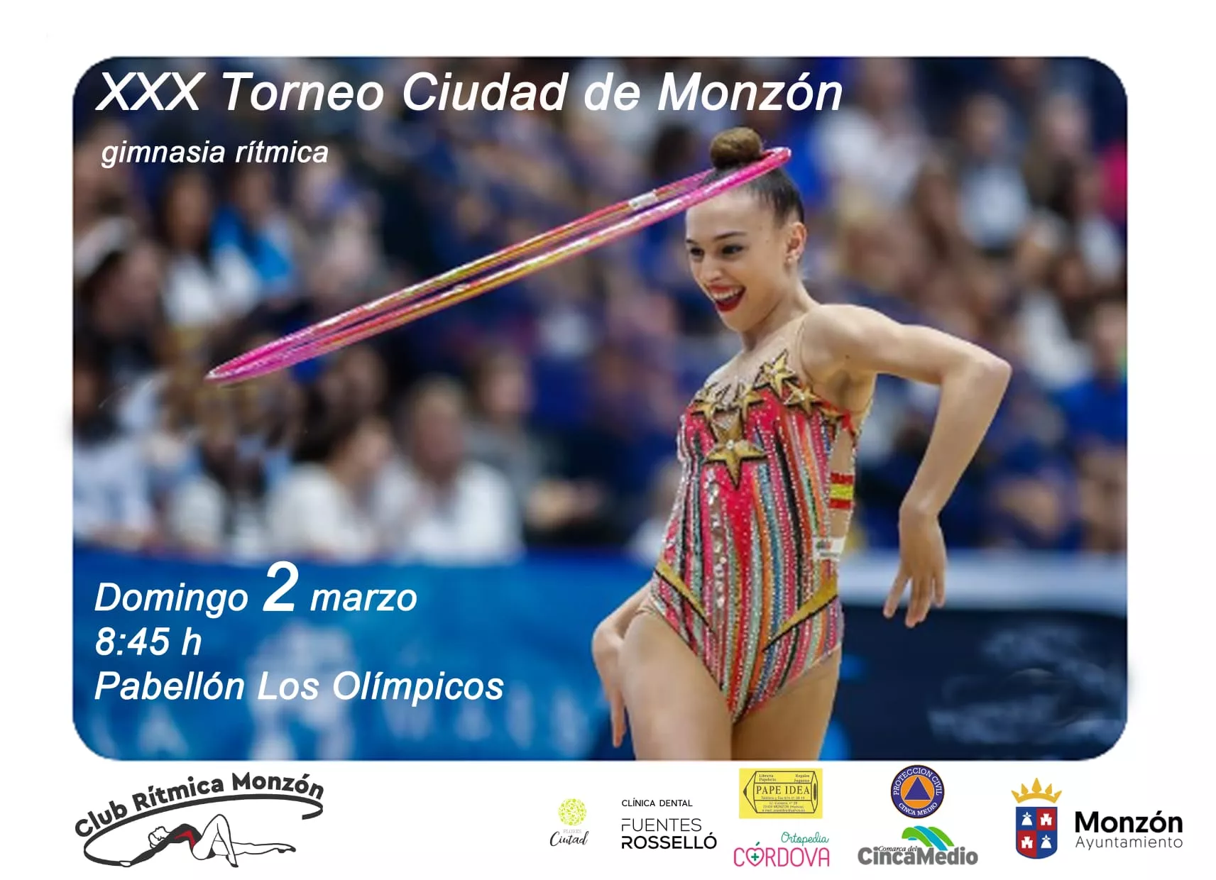 Cartel del Torneo Ciudad de Monzón que se celebra el domingo.