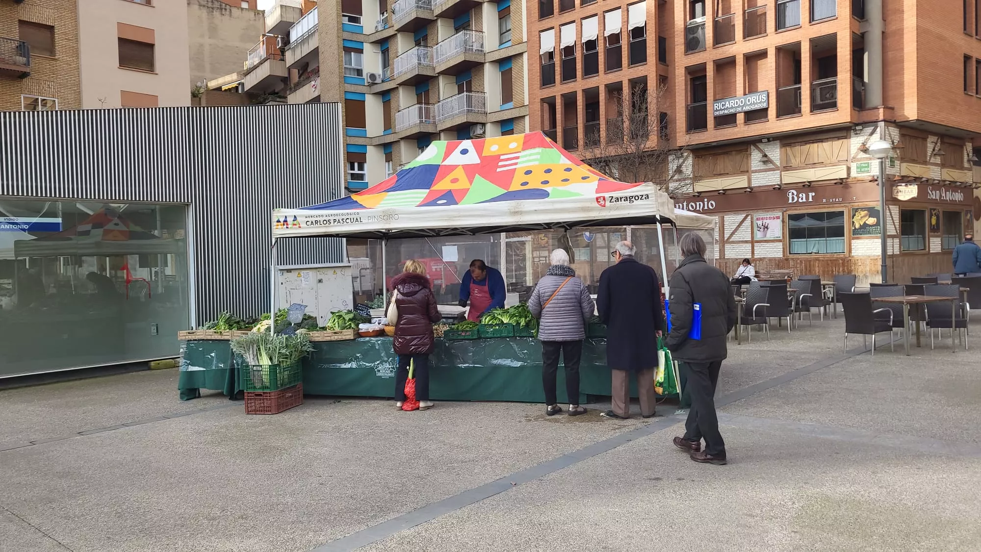 Mercado Agroecológico en la Plaza de San Antonio de Huesca