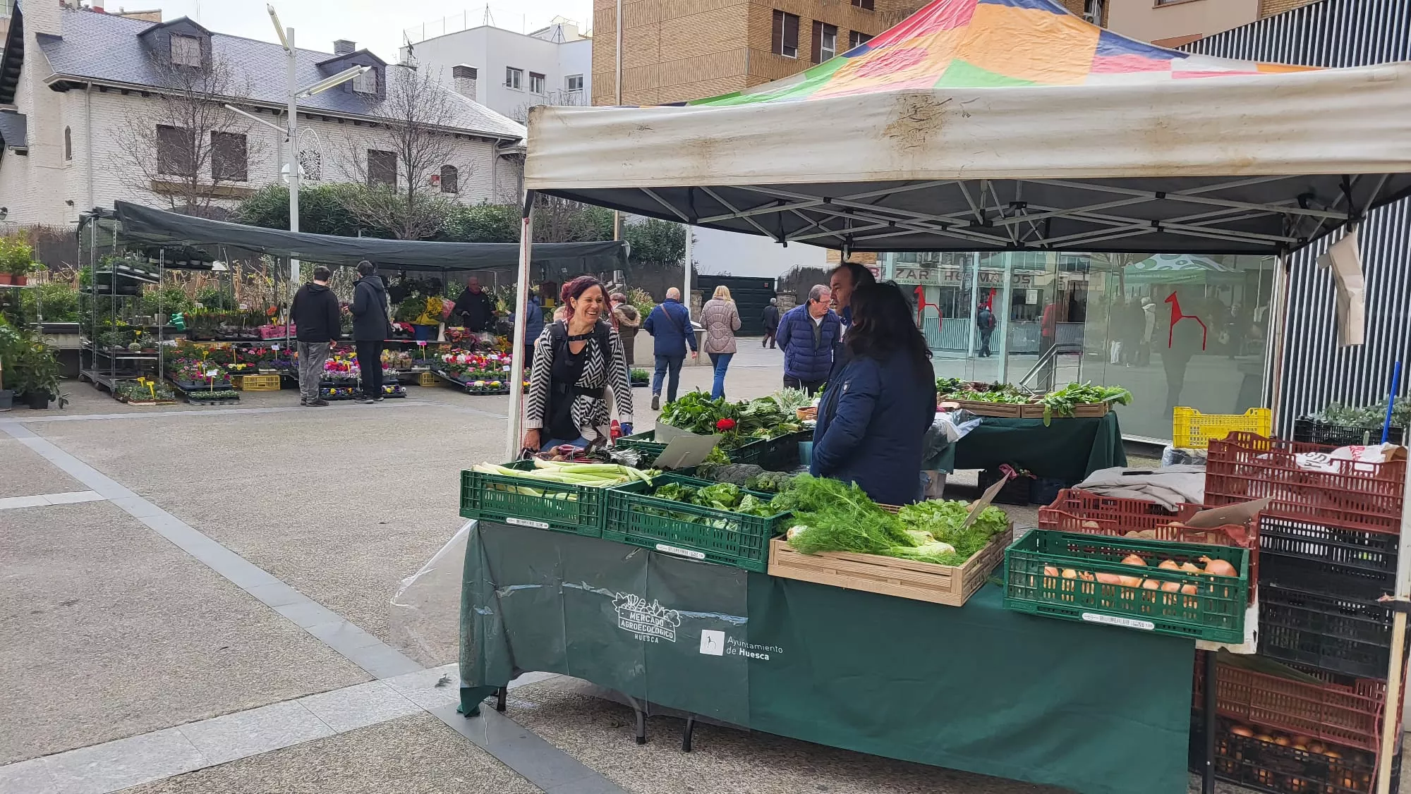 Mercado Agroecológico en la Plaza de San Antonio de Huesca
